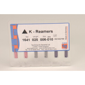tg K-Reamers 25mm Size 06-10 6pcs