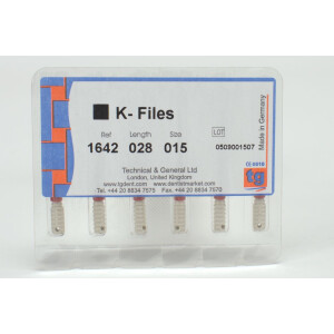 tg K-Files 28mm Size 015 6pcs