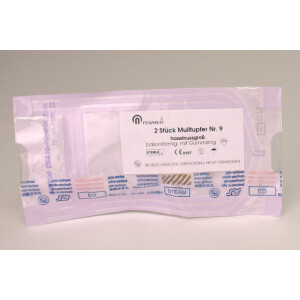 Mulltupfer steril #9 2cm Haselnuss 5x2St