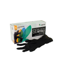 Nitril Gloves Bergamot PF black S 100St