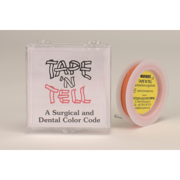 Tapen tell Mark.Band orange Rolle