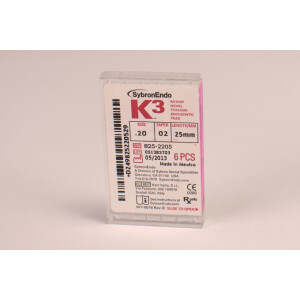 K3 NiTi-Files .02 Gr.20 25mm 6St